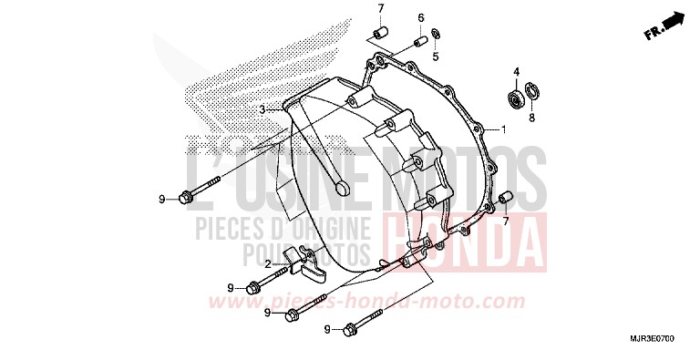 CARTER D'EMBRAYAGE de F6C "Valkyrie" GRAPHITE BLACK (NHB01) de 2015